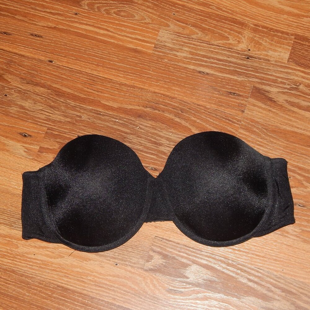 Women's Size 44D Black DREAMFIT Strapless Underwire Bra